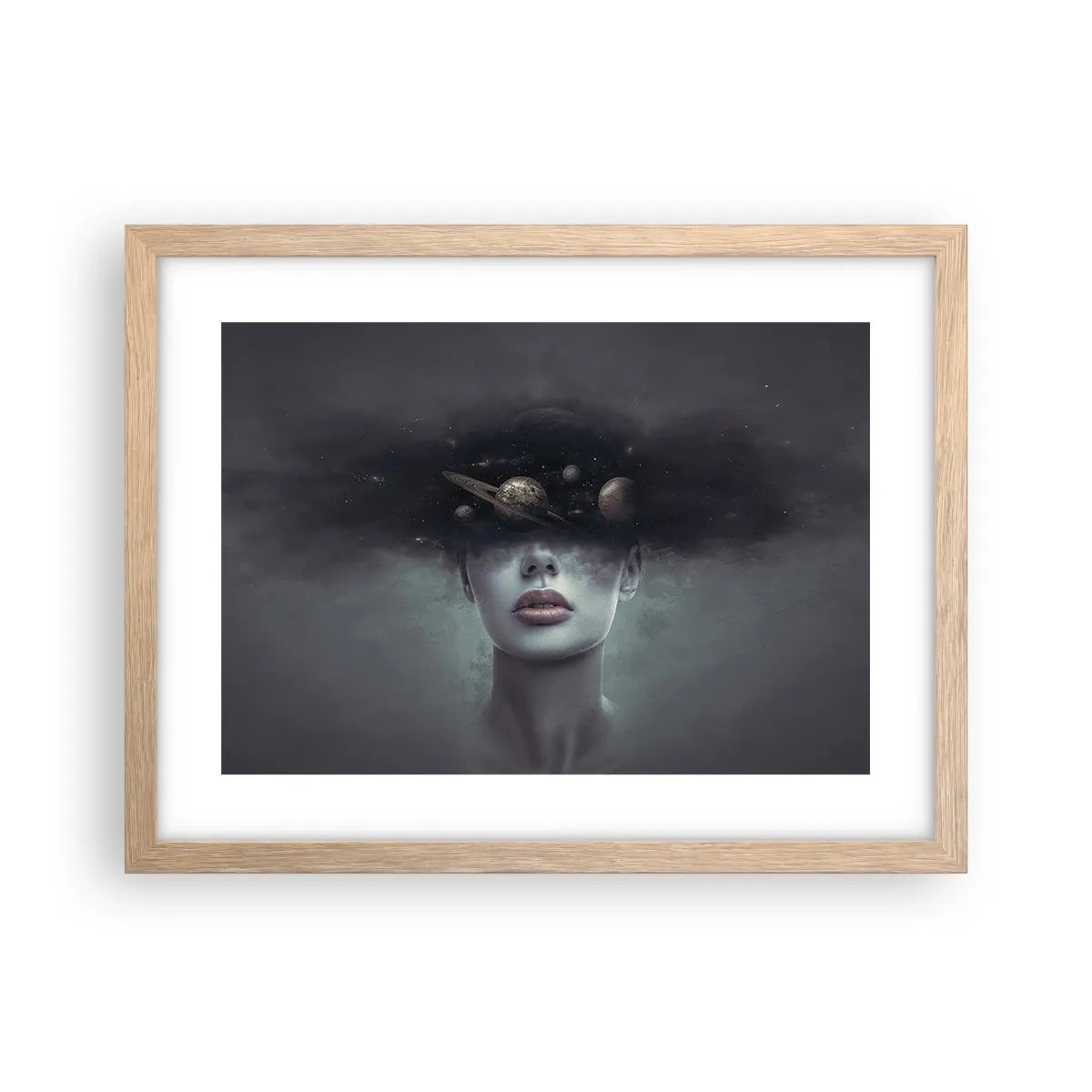 Plagát v ráme zo svetlého duba - A planéty… - 40x30 cm