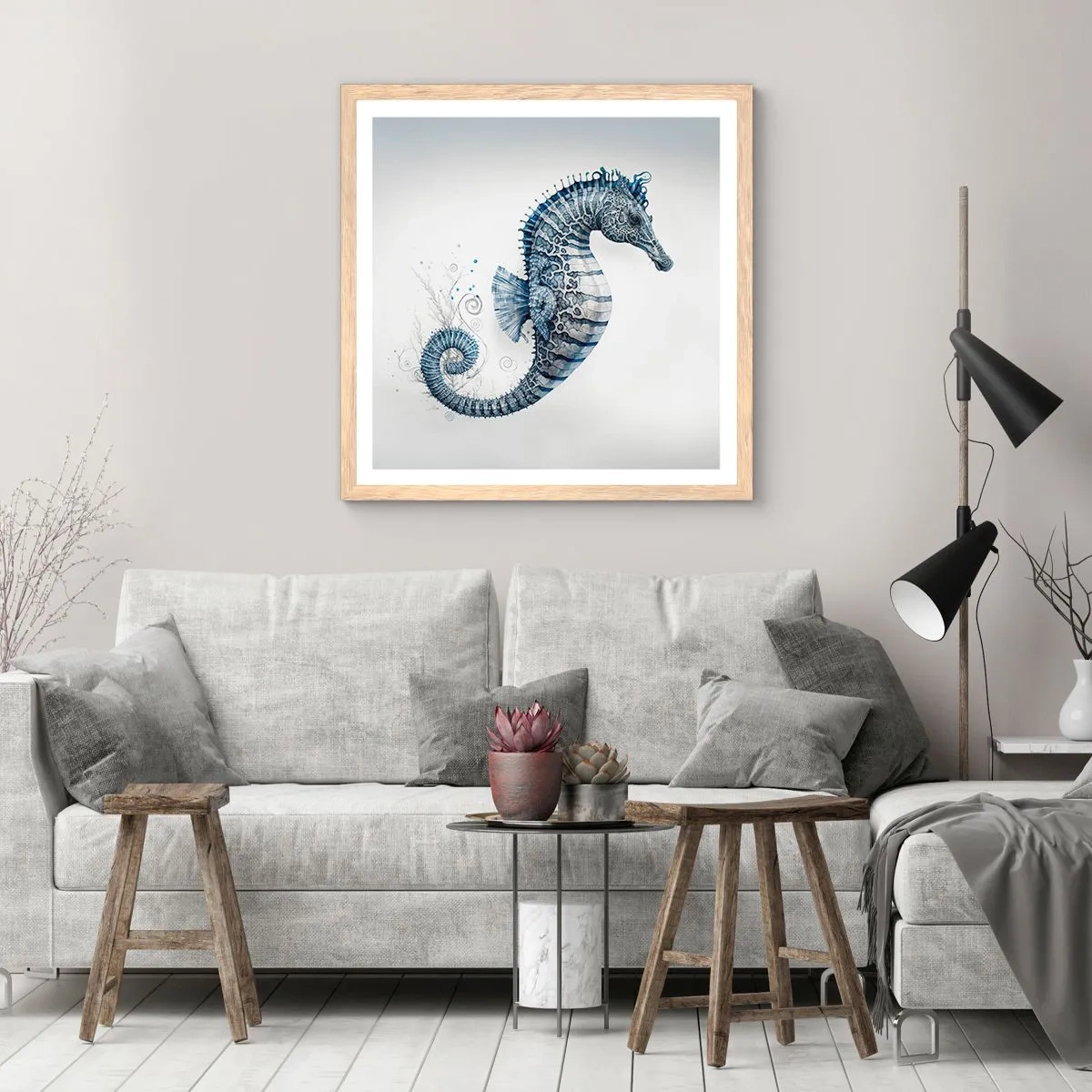 Plagát v ráme zo svetlého duba - Jemný vtip prírody - 60x60 cm