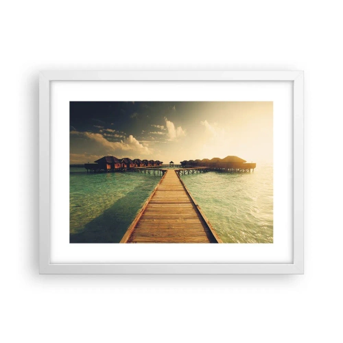 Plagát v bielom ráme - Vrelé pozvanie - 40x30 cm