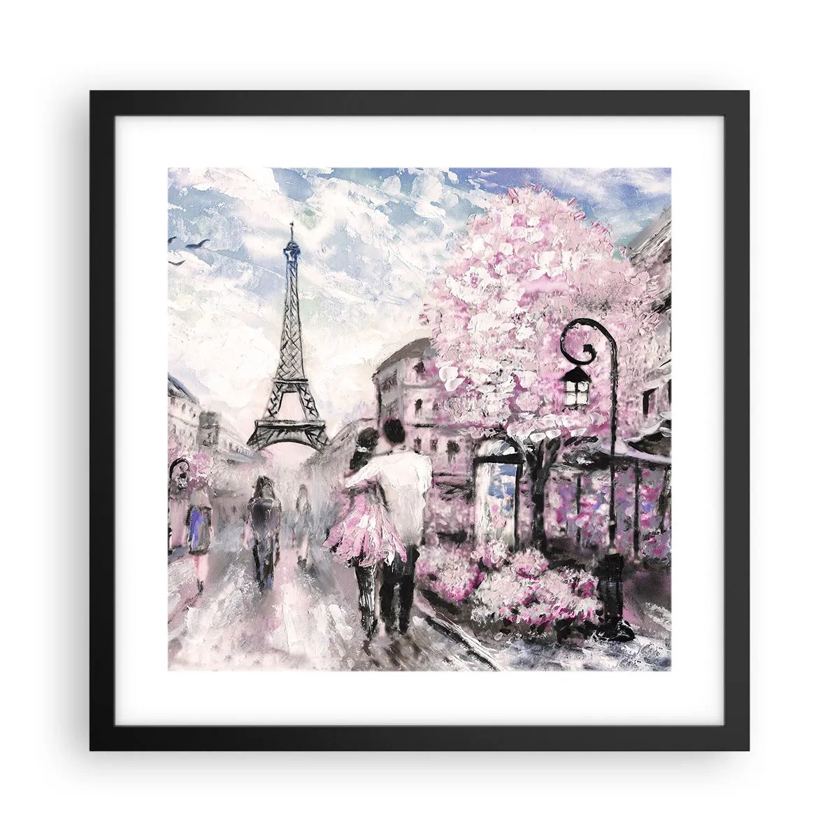 Plagát v čiernom ráme - Keď sa zamilovať, tak len v… - 40x40 cm