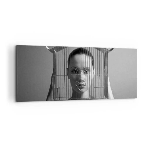 Obraz na plátne - Tak trochu surrealistický portrét - 100x40 cm