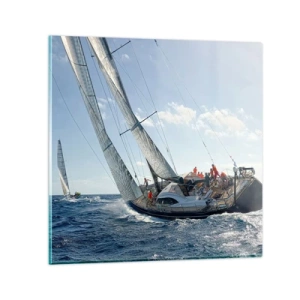 Obraz na skle - Nech zvíťazí lepší - 70x70 cm