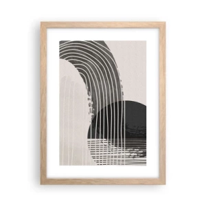 Plagát v ráme zo svetlého duba - Tam a späť - 30x40 cm