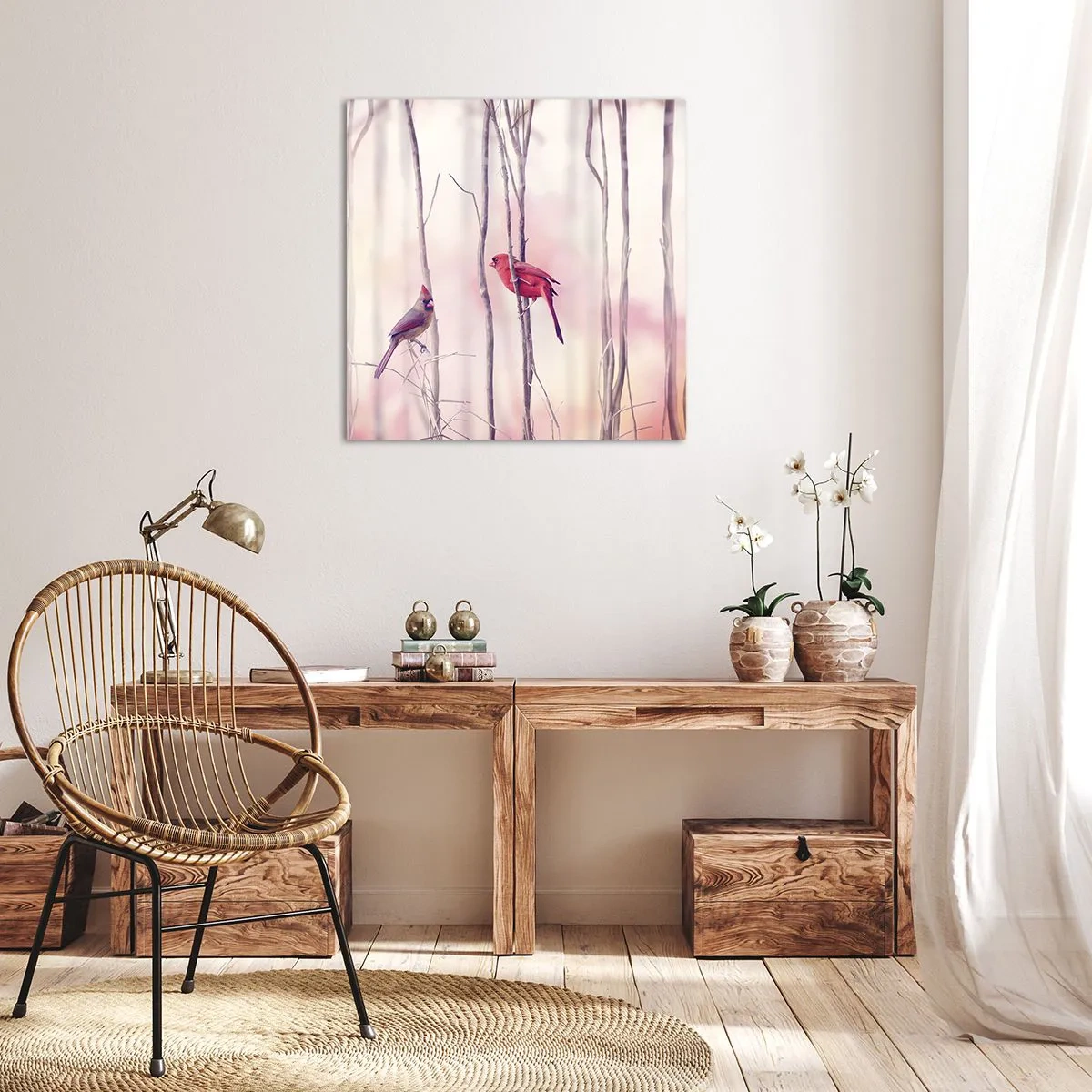 Obraz na plátne - Príbeh ružového lesa - 30x30 cm