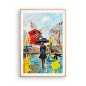 Plagát v ráme zo svetlého duba - Parížske legendy - 61x91 cm