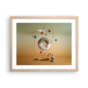 Plagát v ráme zo svetlého duba - Všetko je možné - 50x40 cm