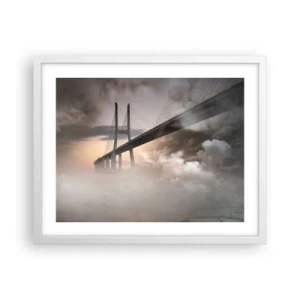 Plagát v bielom ráme - Pri rieke, ktorá nie je - 50x40 cm