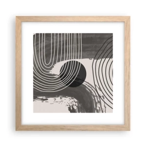 Plagát v ráme zo svetlého duba - Ovál víťazí - 30x30 cm