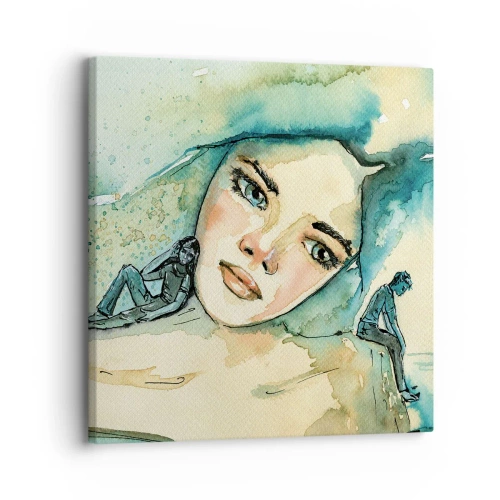Obraz na plátne - Am I blue? - 30x30 cm