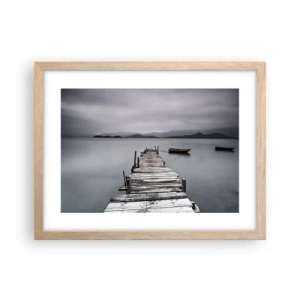 Plagát v ráme zo svetlého duba - Zajtra môžeš vyraziť - 40x30 cm