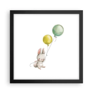 Plagát v čiernom ráme - Poletím aj ja! - 30x30 cm