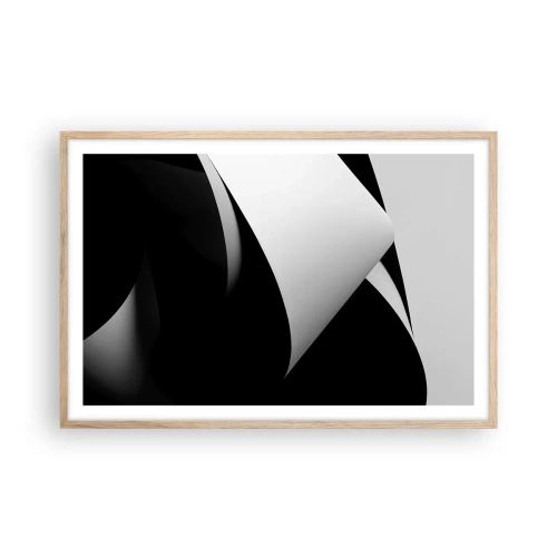 Plagát v ráme zo svetlého duba - Svetlo z hlbín tieňa - 91x61 cm