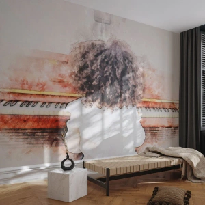 Samolepiaca Fototapeta Deluxe Sticker - V novom svete - Klavír, Hudba, Hudobník - 400x280 cm