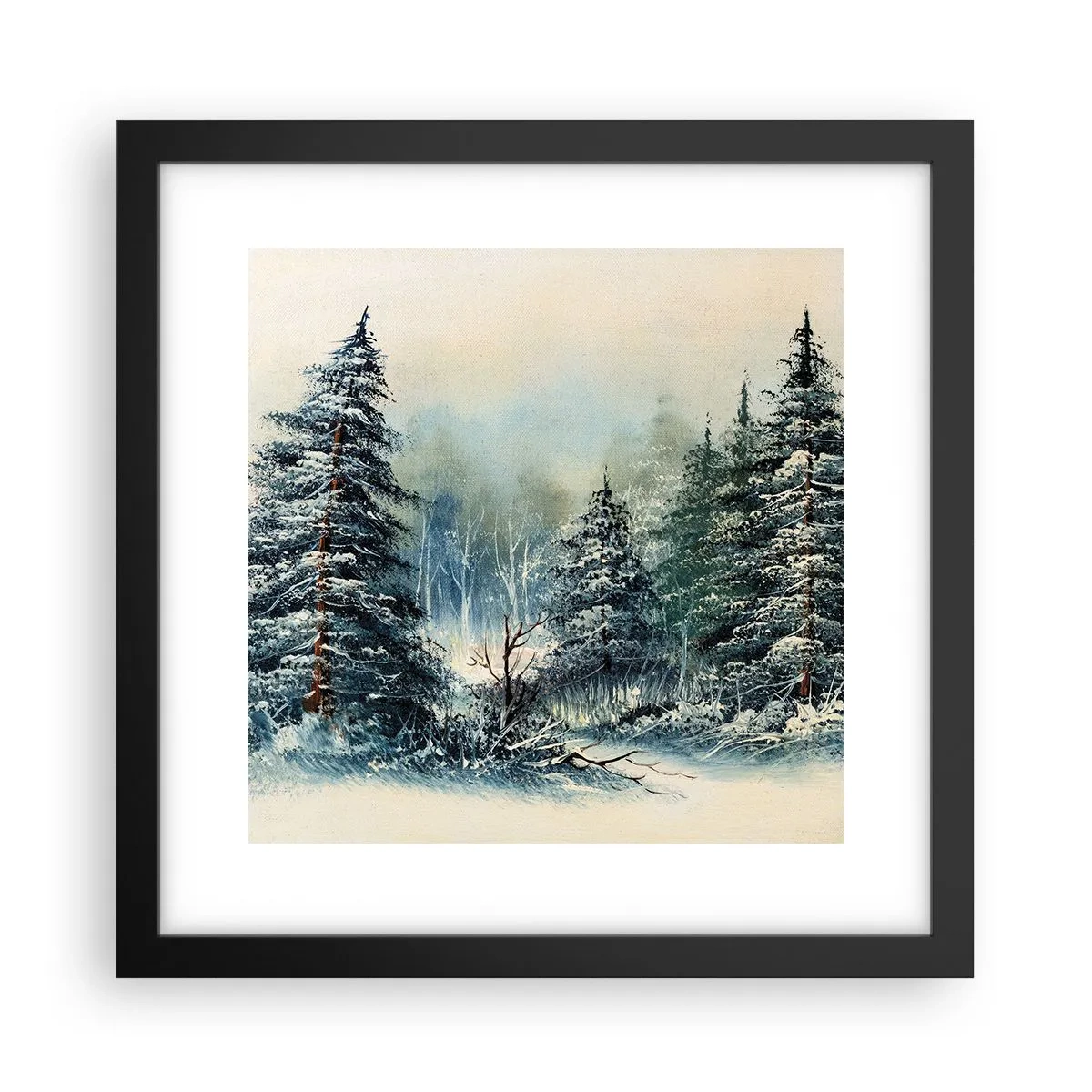 Plagát v čiernom ráme - Pripravenie na Vianoce - 30x30 cm