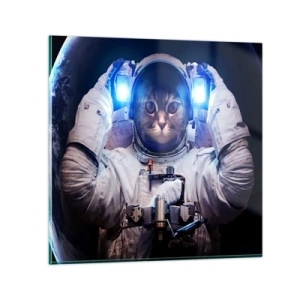 Obraz na skle - Houston, máte problém - 50x50 cm