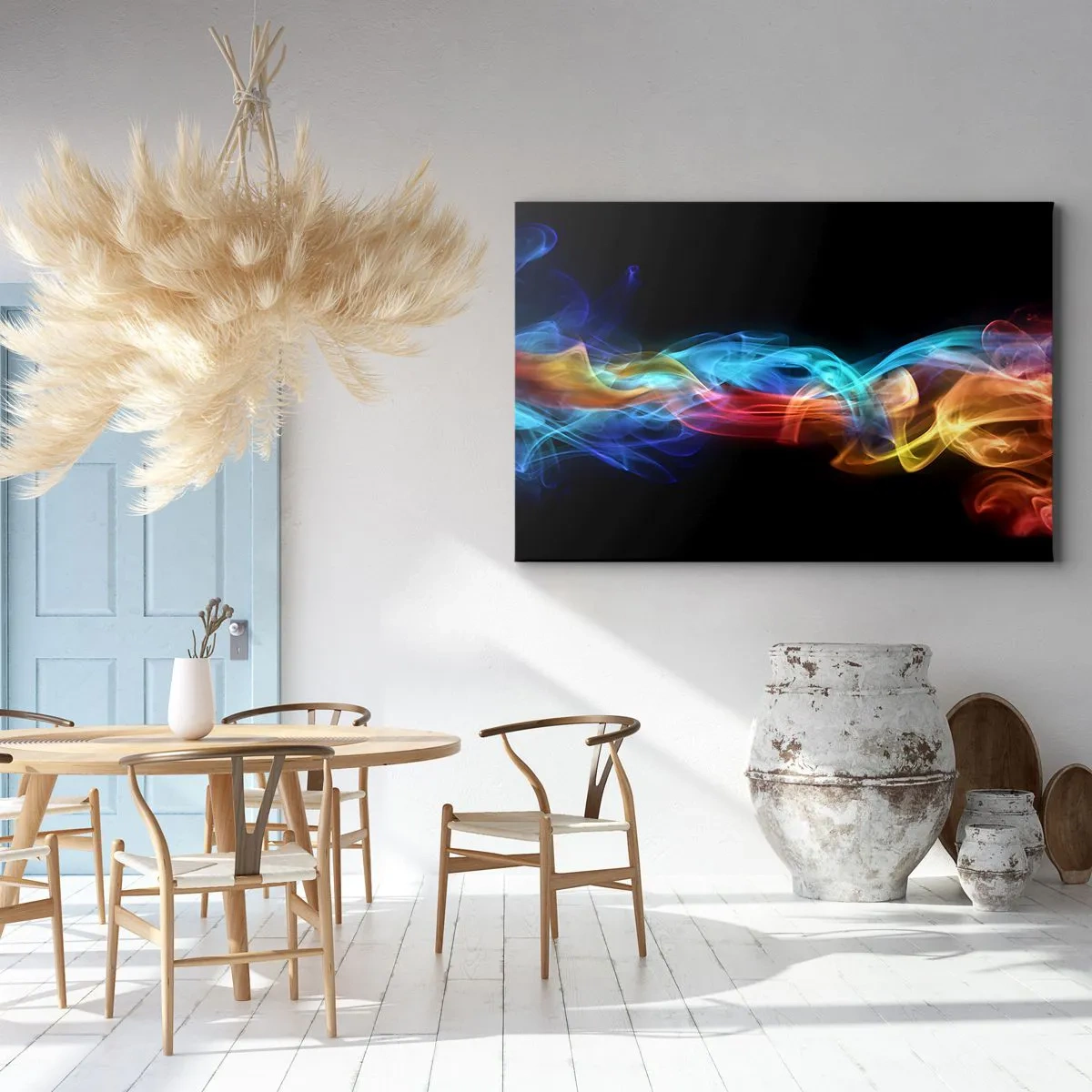 Obraz na plátne - Dúhový tanec hmly - 100x70 cm