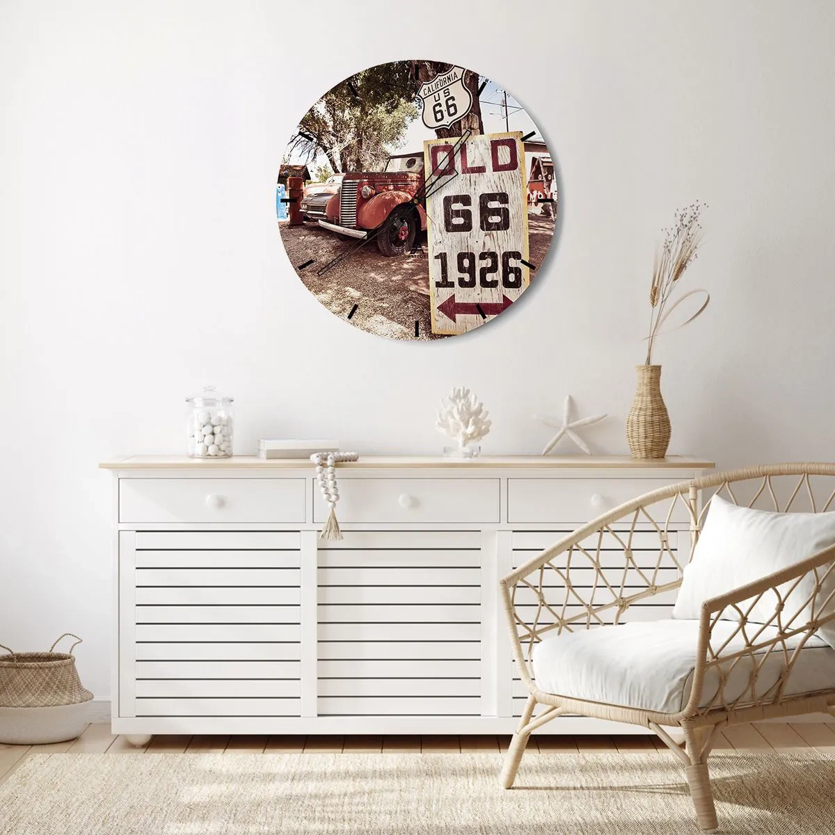 Nástenné hodiny - Legenda americkej provincie - 40x40 cm