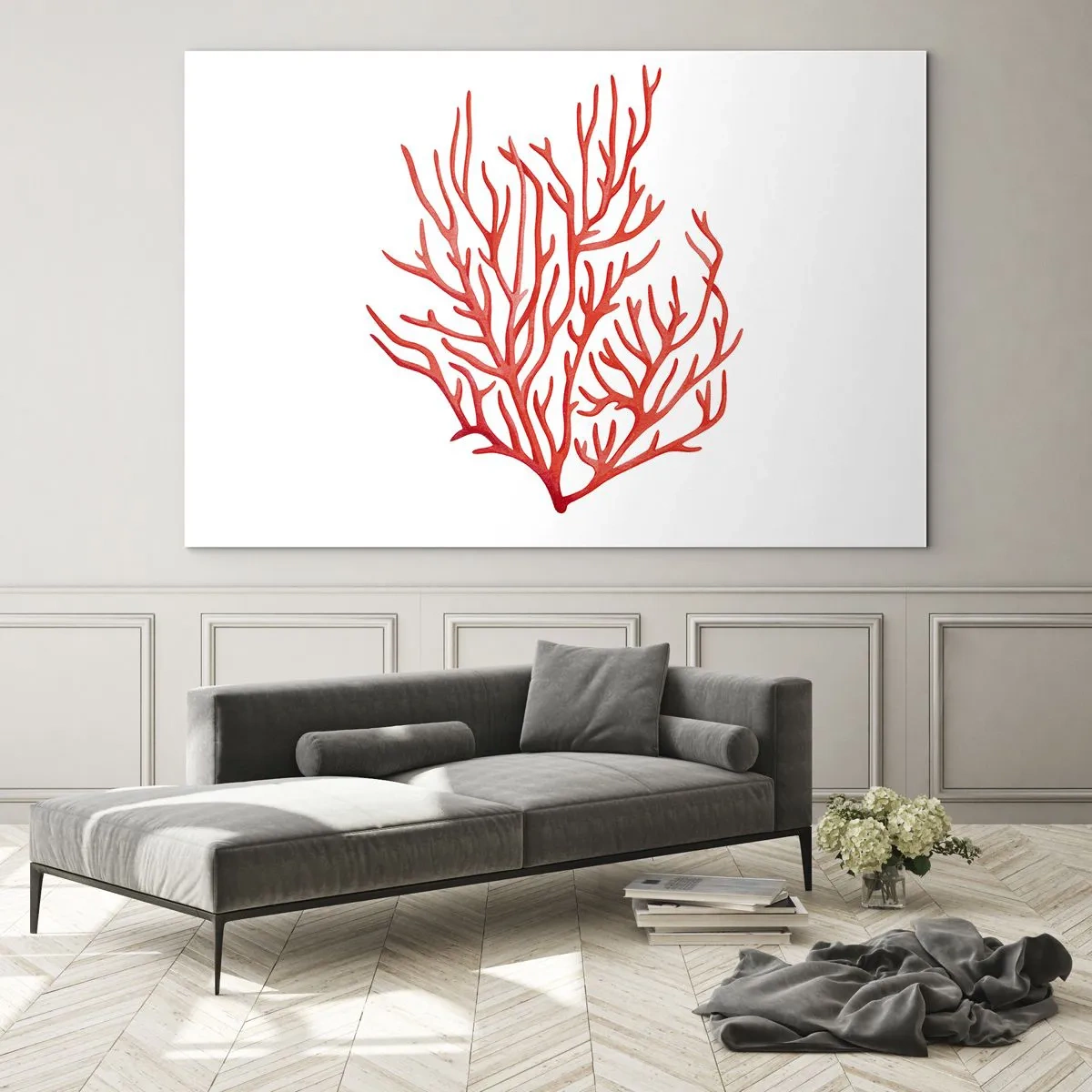 Obraz na skle - Koralový filigrán - 120x80 cm