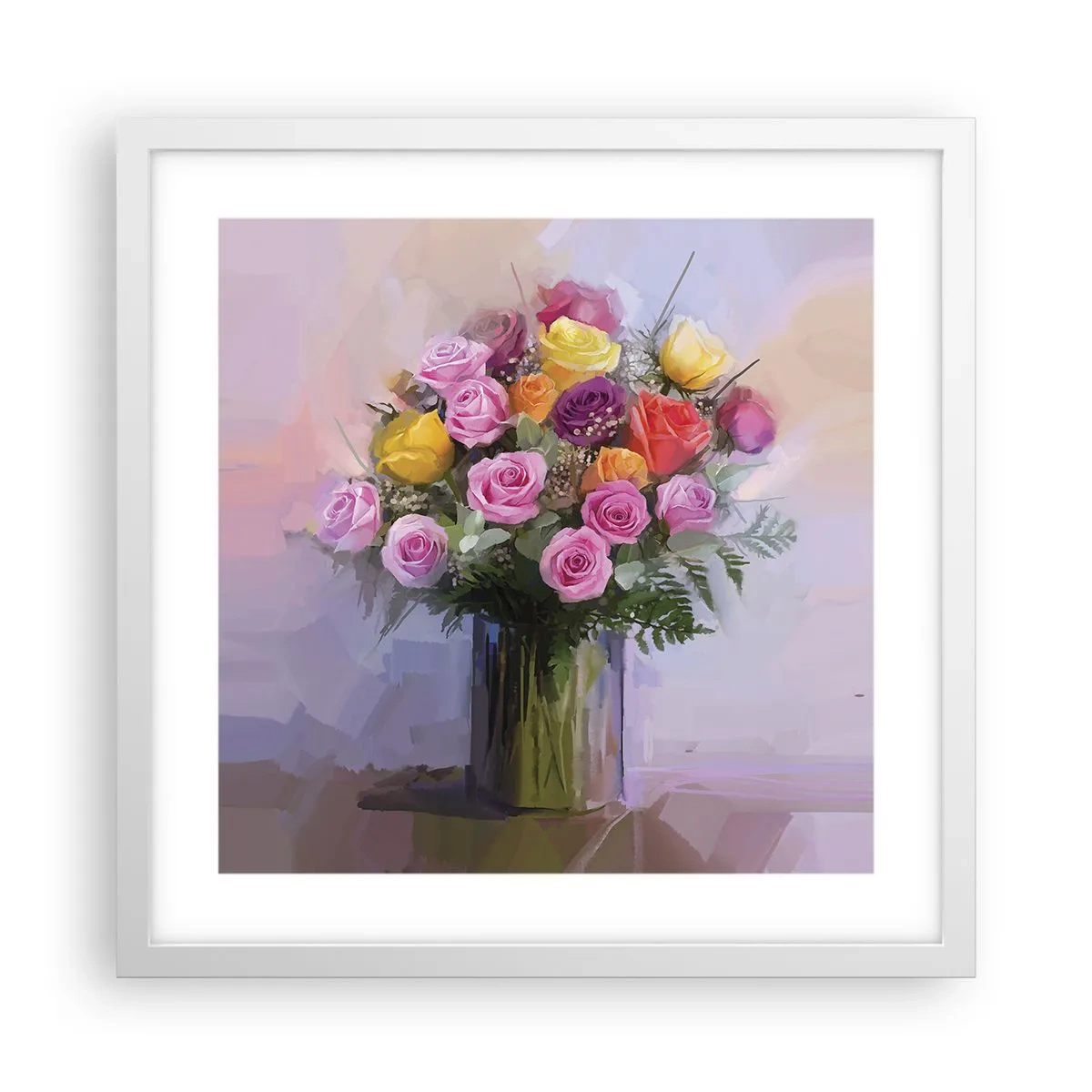 Plagát v bielom ráme - Zachytená krása - 40x40 cm