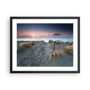 Plagát v čiernom ráme - Šiel by som s tebou na kraj světa… - 50x40 cm