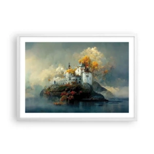 Plagát v bielom ráme - Začiatok romantického príbehu - 70x50 cm