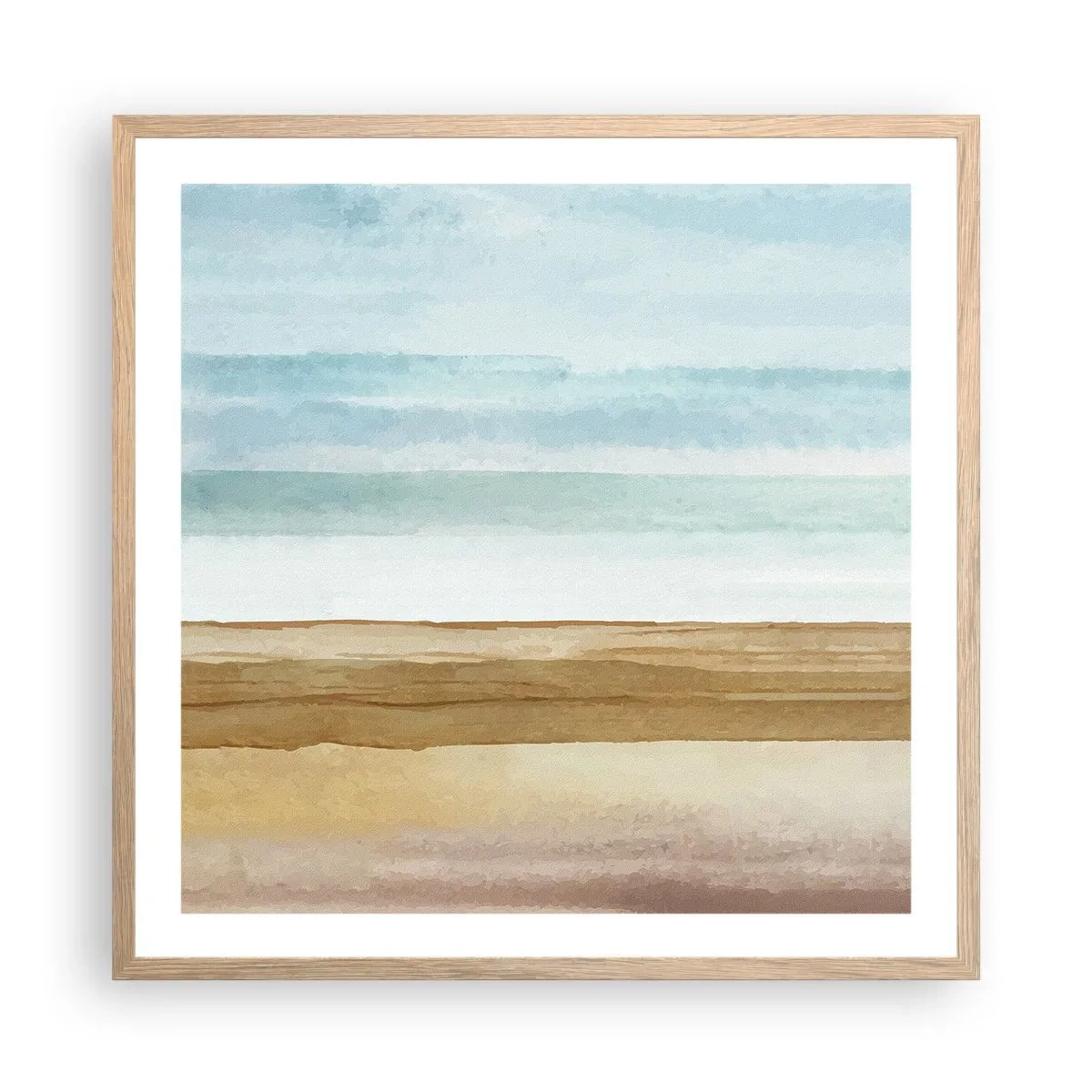 Plagát v ráme zo svetlého duba - Utešenie - 60x60 cm