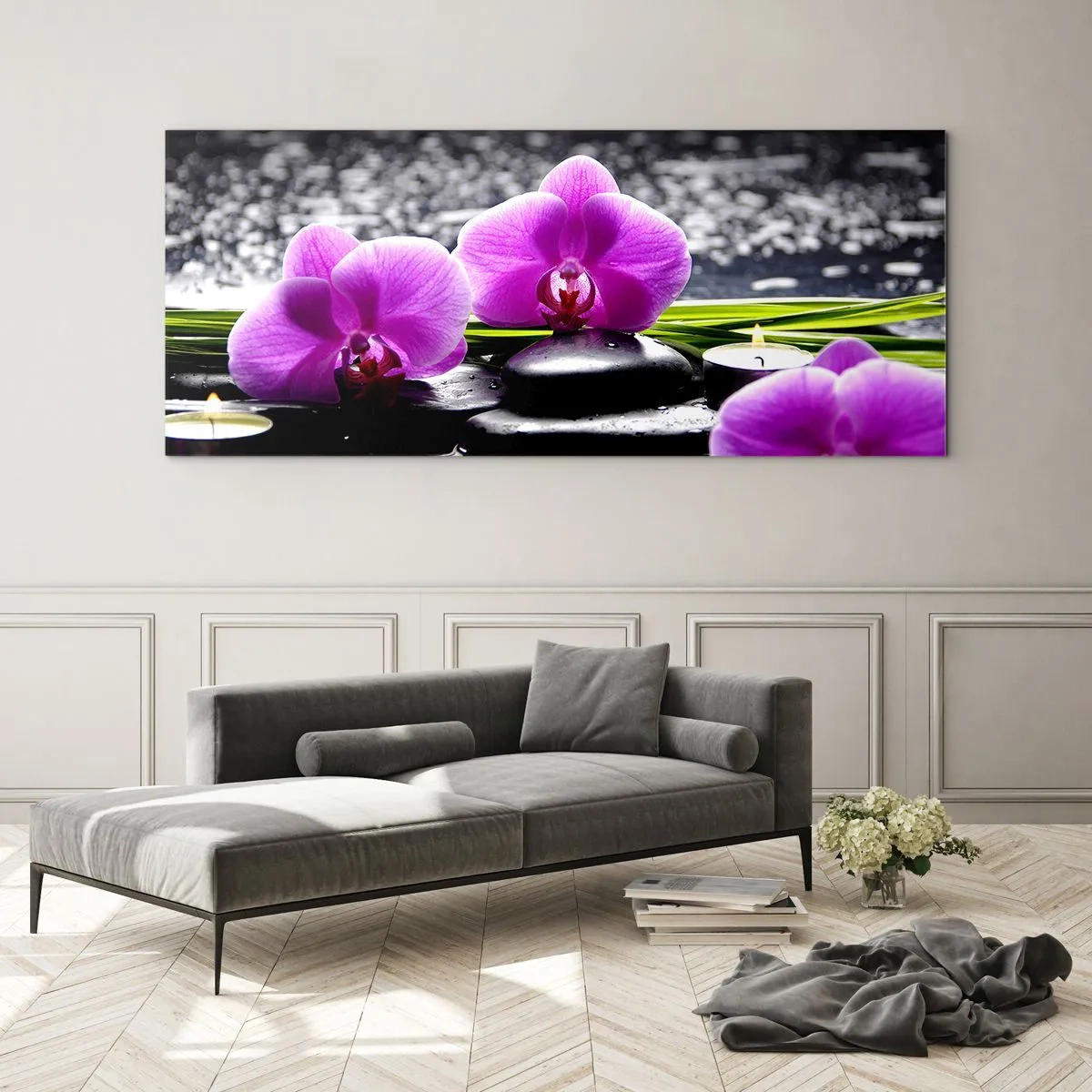 Obraz na skle - Utopiť v tichu a pokoji - 100x40 cm