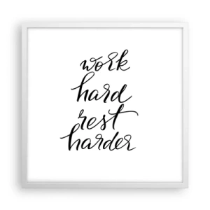 Plagát v bielom ráme - Životná rovnováha - 50x50 cm