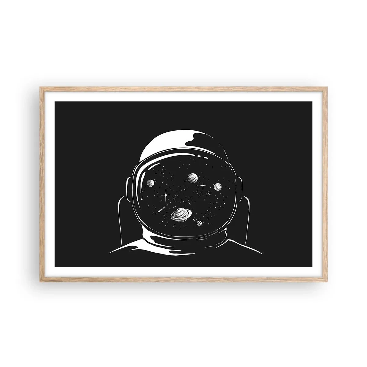 Plagát v ráme zo svetlého duba - Skvelý výhľad - 91x61 cm