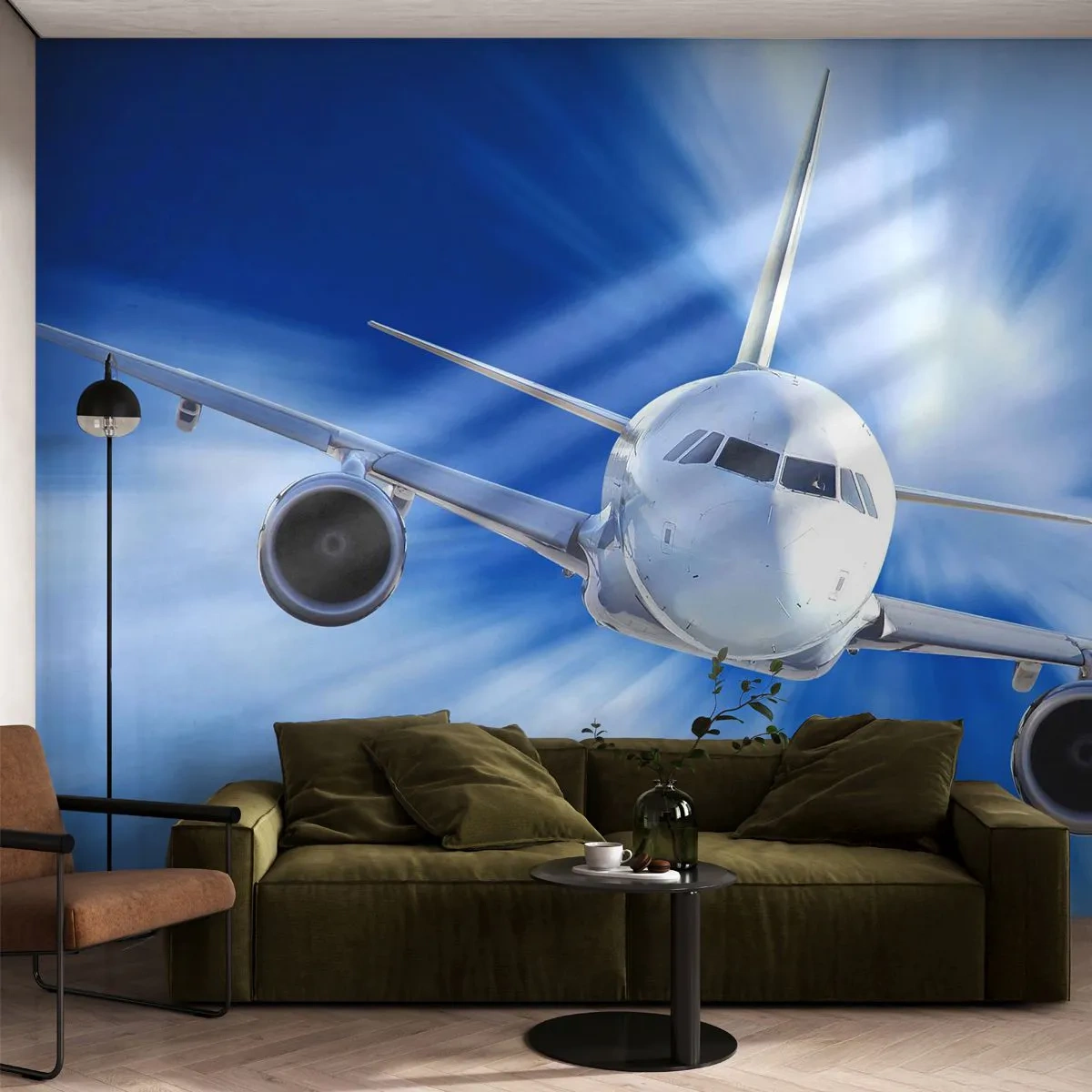 Fototapeta Premium Canvas - Rýchlejší ako vietor na oblohe - Lietadlo, Lietadlá, Cestuje - 250x175 cm