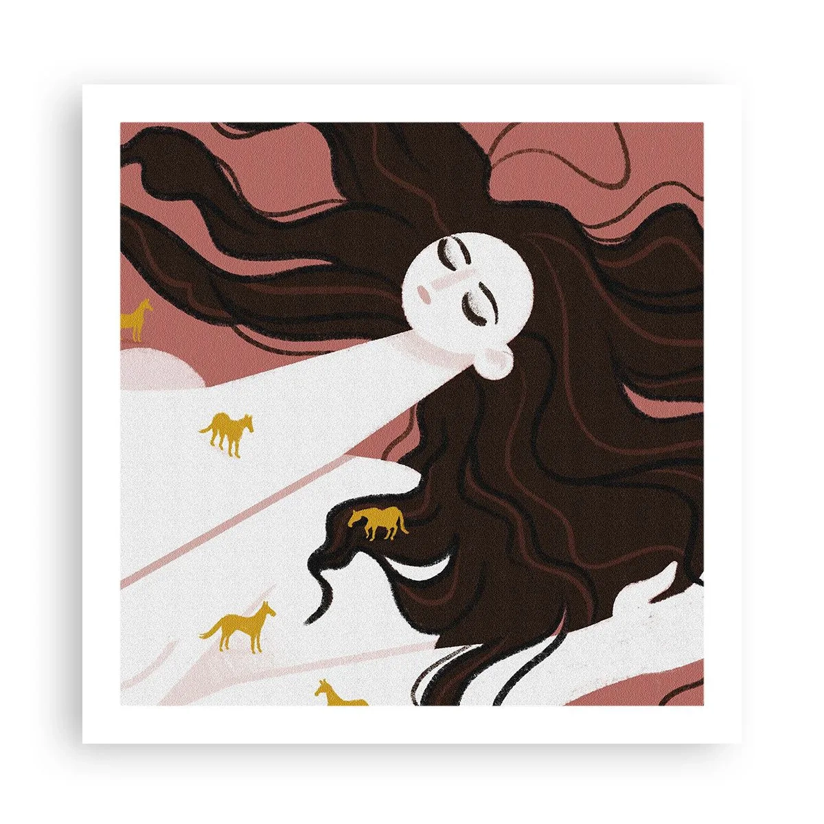 Plagát - Sen o zlatom koni - 60x60 cm