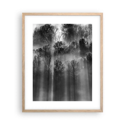 Plagát v ráme zo svetlého duba - V lúčoch svetla - 40x50 cm
