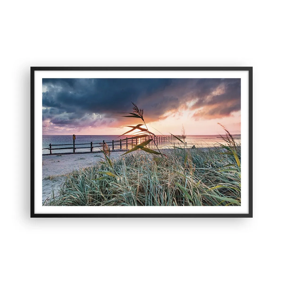 Plagát v čiernom ráme - Neodviate vetrom - 91x61 cm