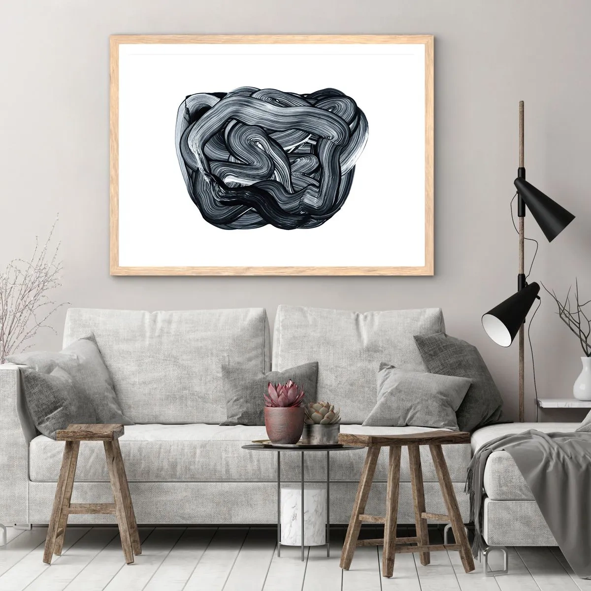 Plagát v ráme zo svetlého duba - Nie je to tak jednoduché - 70x50 cm