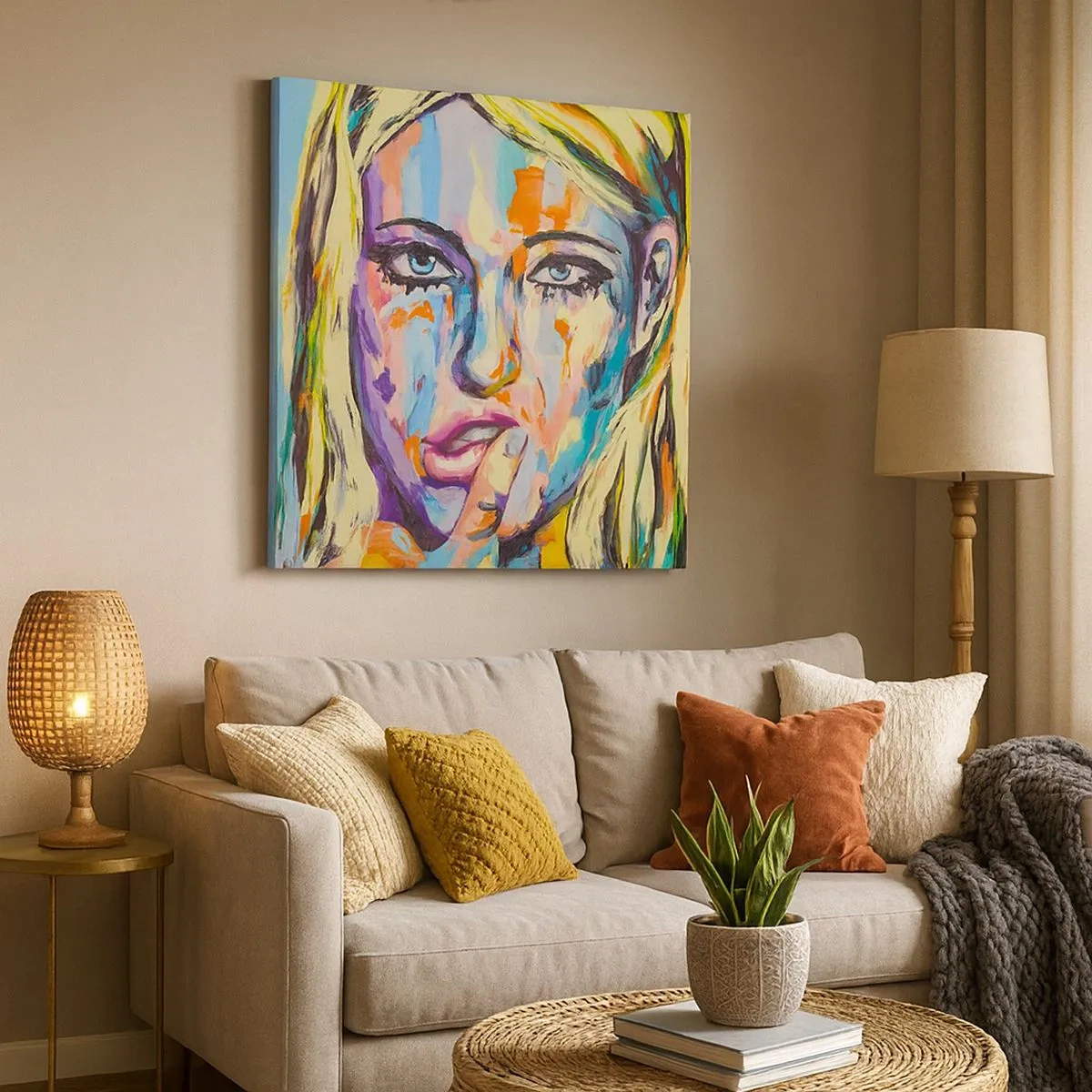 Obraz na plátne - Pozri sa jej priamo do očí - 30x30 cm