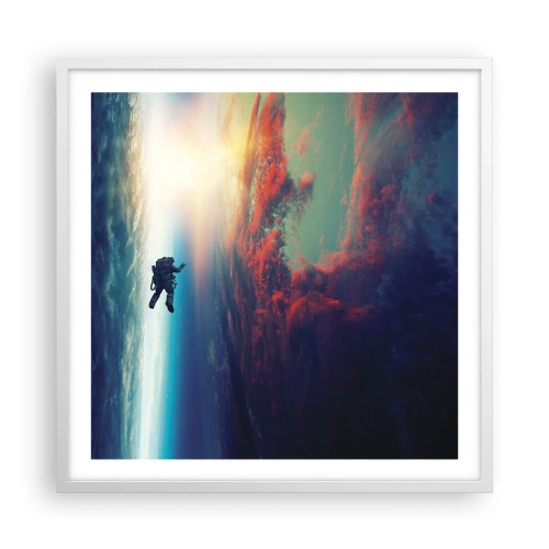 Plagát v bielom ráme - Tvárou v tvár vesmíru - 60x60 cm