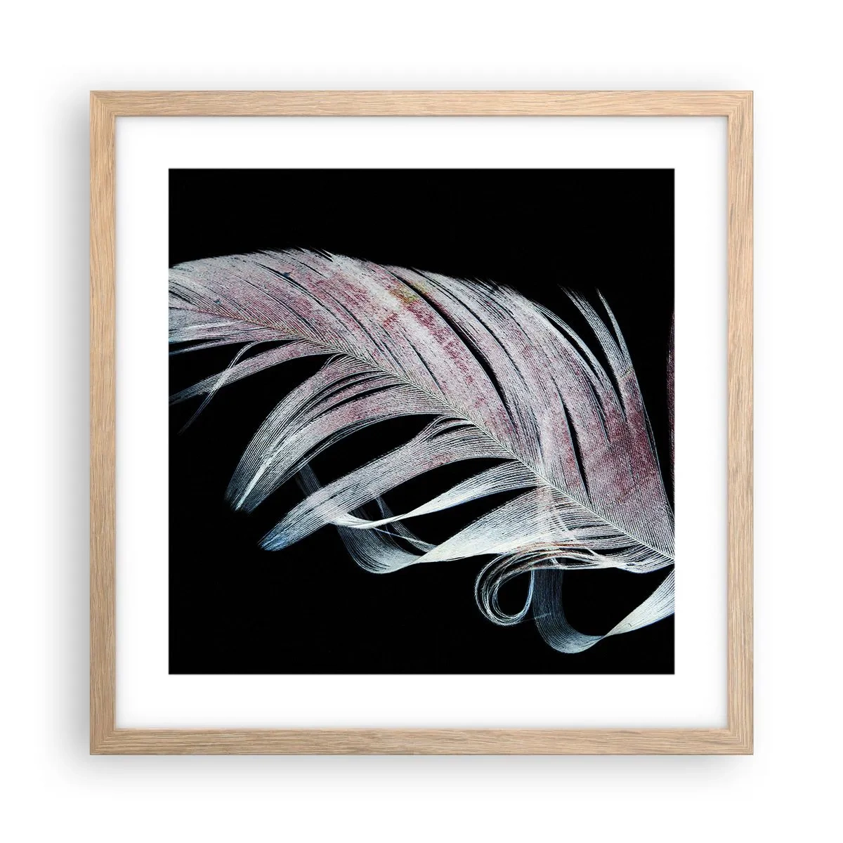 Plagát v ráme zo svetlého duba - Premýšľajte o dotyku - 40x40 cm