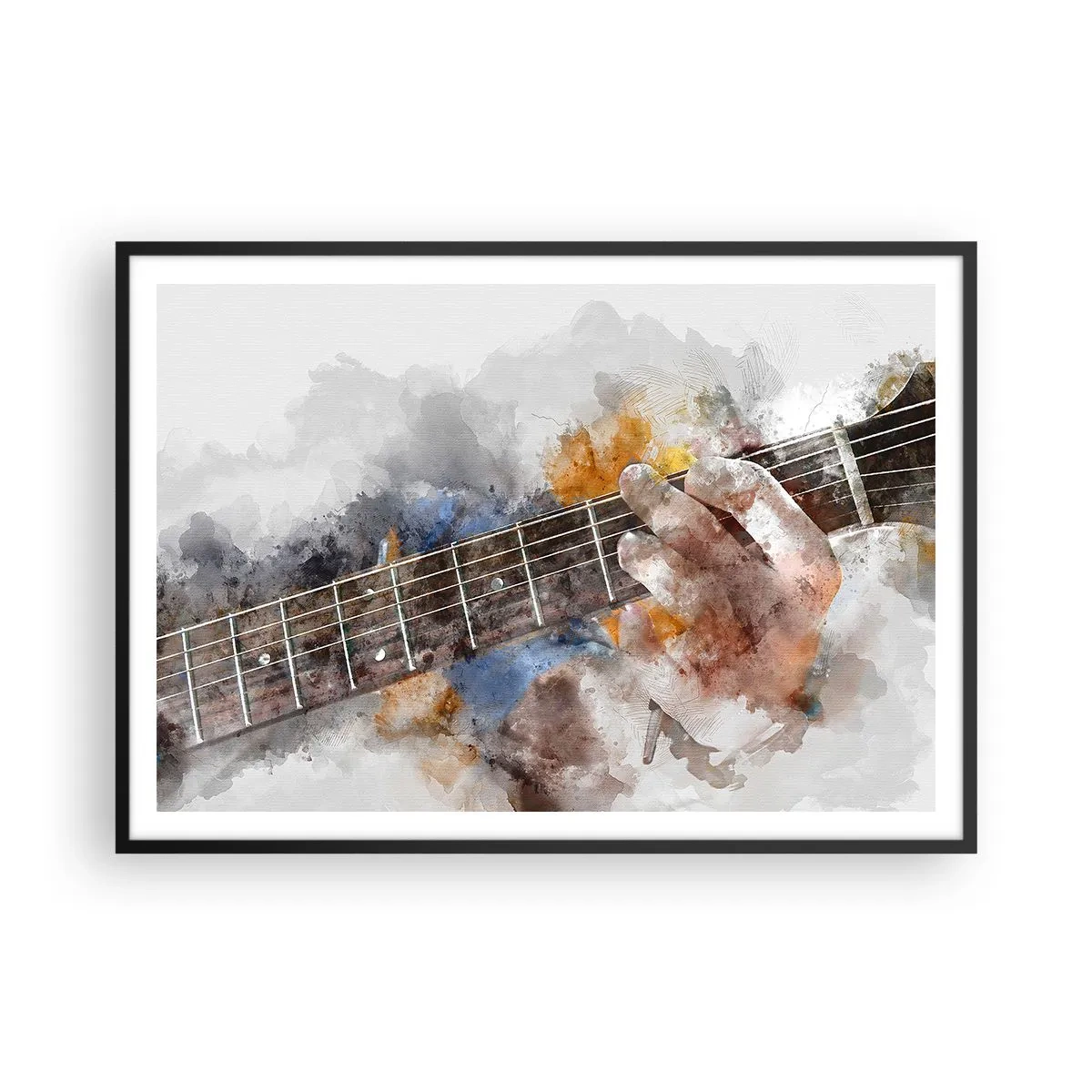 Plagát v čiernom ráme - Poézia medzi strunami - 100x70 cm