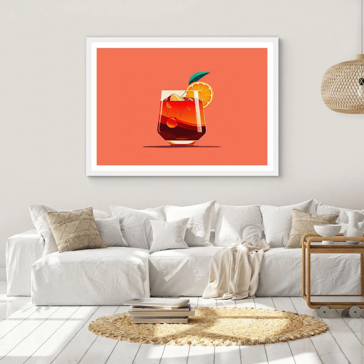 Plagát v bielom ráme - Letné osvieženie - 50x40 cm