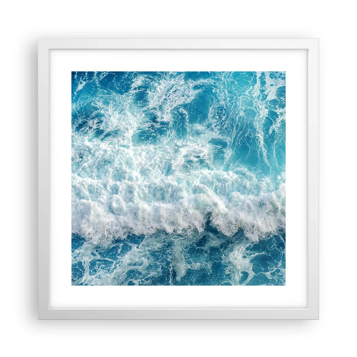 Plagát v bielom ráme - Radostne a skákavo - 40x40 cm