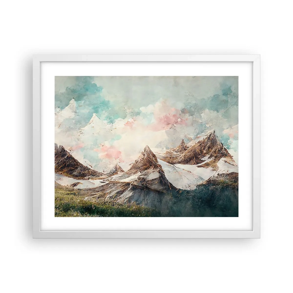 Plagát v bielom ráme - Skalné čepele - 50x40 cm