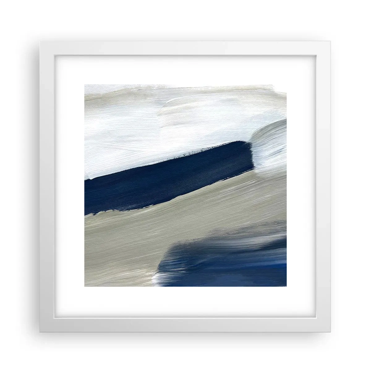 Plagát v bielom ráme - Stretnutie s bielou - 30x30 cm