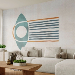 Fototapeta Premium Canvas - Znaky a rituály - Boho, Oko, Minimalizmus - 250x175 cm