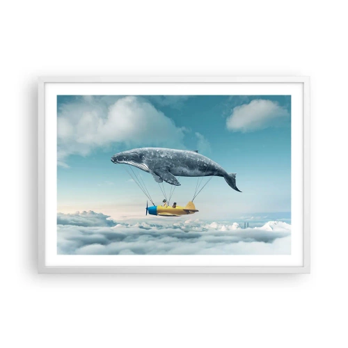 Plagát v bielom ráme - Prečo by nie? - 70x50 cm