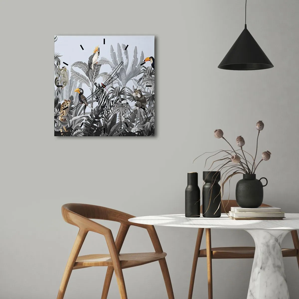 Nástenné hodiny - Africká rozprávka - 30x30 cm