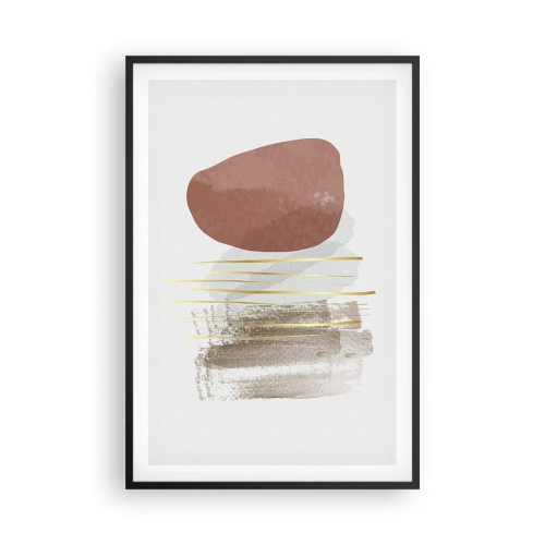 Plagát v čiernom ráme - Abstraktná kolonáda - 61x91 cm