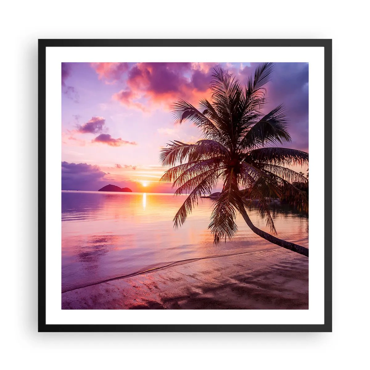 Plagát v čiernom ráme - Blahobyt až po okraj - 60x60 cm