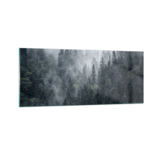 Obraz na skle - Lesné svitania - 100x40 cm