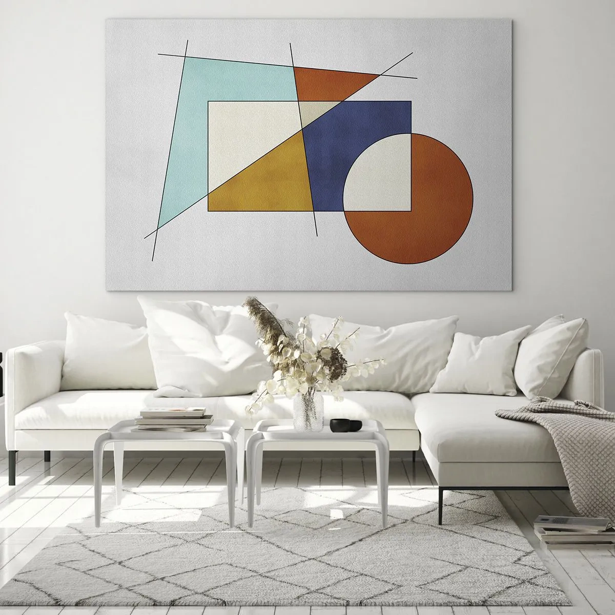 Obraz na skle - Abstrakcia: modernistická zábava - 70x50 cm