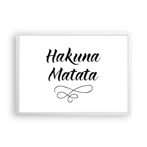 Plagát v bielom ráme - Najlepšia rada - 70x50 cm